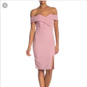 Off the shoulder cocktail dress